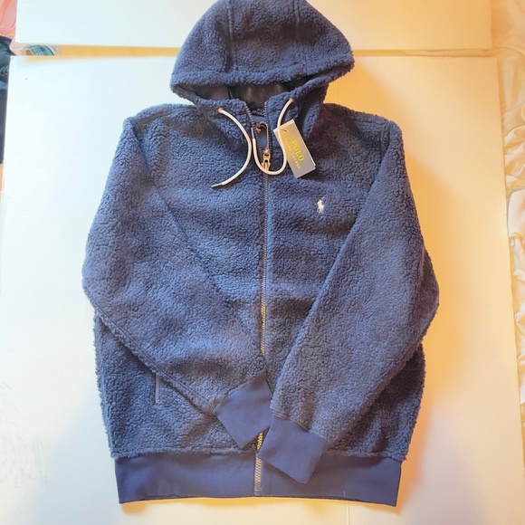 Polo Ralph Lauren Retro Pile Sherpa Fleece Hooded Jacket Large - Picture 12 of 12